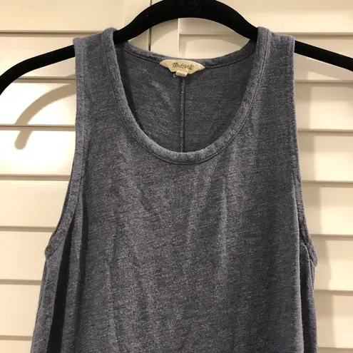 Madewell  Blue Solid Casual Tank Sun Shirt Tank Shift Dress XS