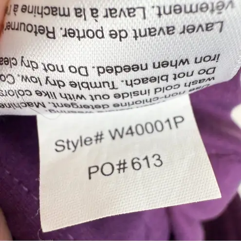 Jaanuu Rubi Slim UltraSoft Scrub Jogger Pants Dark Purple Size Small Petite