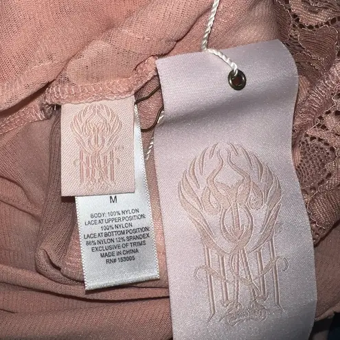 We Are HAH Bow Reversible Bodysuit NWT in Copper Rose Combo Size Medium