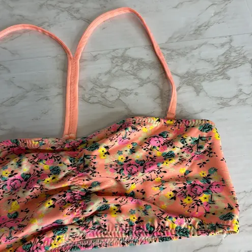 Tilly's Tilly’s Y2K colorful floral swim bikini halter top size medium