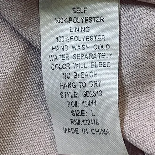 Glam Boho Ruffled Ballon Long Sleeve Mini Dress Blush Pink Size Large