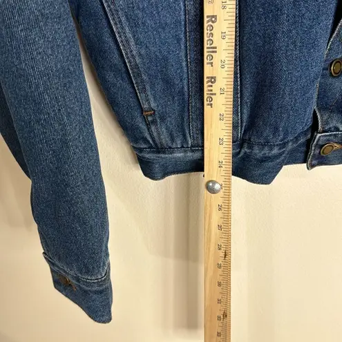 Vtg northwest blue denim jacket fleece lined button up size large