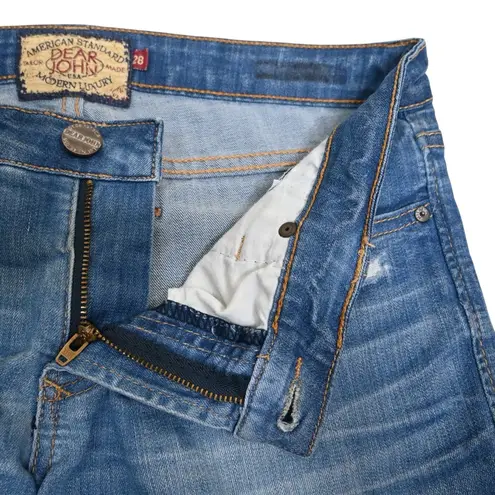 Dear John Women's 28 Straight Leg Distressed Jean