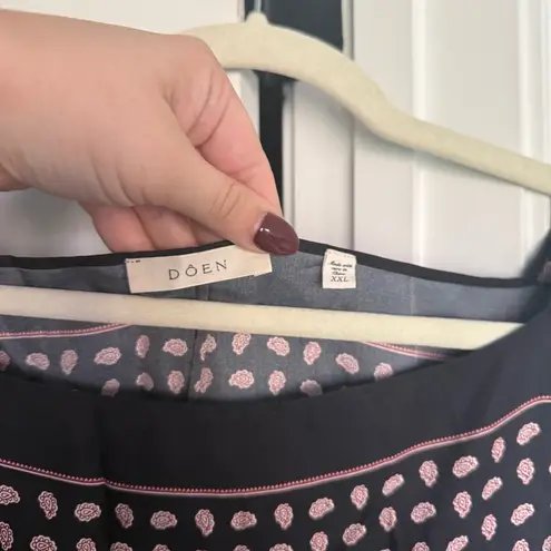 Doen Silk MILLANE DRESS IN CARDINALE FOULARD Sleeveless Black Size XXL