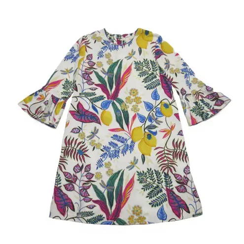 NWT La Double J 24/7 in Botanical Floral Heavy Cotton Mini Shift Dress M $990 Size M