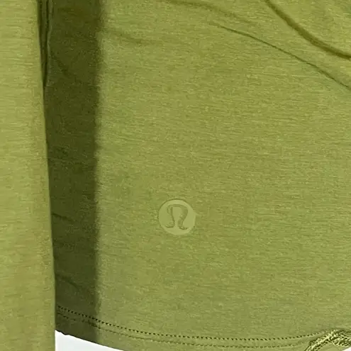 Lululemon Olive Green Open Back Long Sleeve Blouse