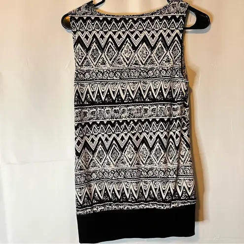 Elegant Black and White Patterned Sequin Women's Blouse