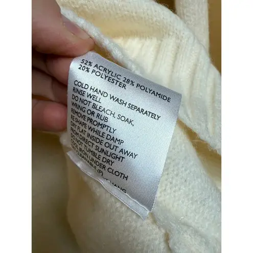 Friend of Audrey The Minimal Knit Cream Mock Neck Sweater Sz. S