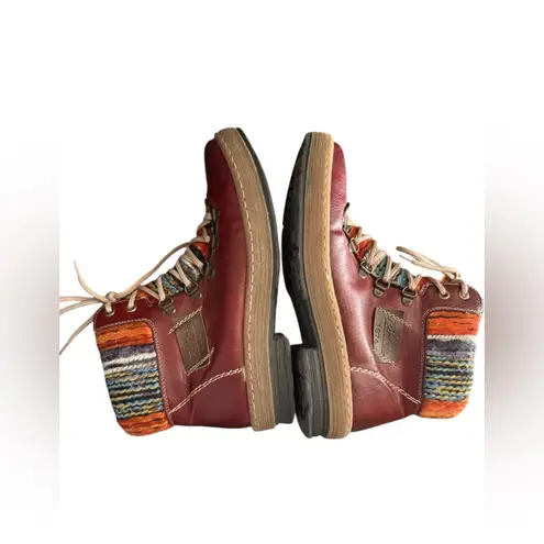 Rieker Felicitas Women's Boots Leather Fur Lined Lace