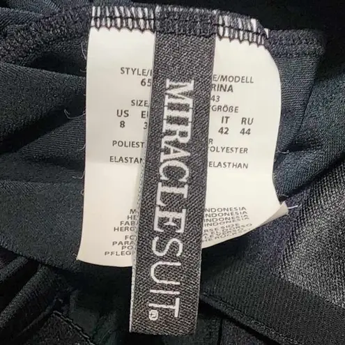 MiracleSuit Rock Solid Marina Swim Tankini Top Black 8 NEW