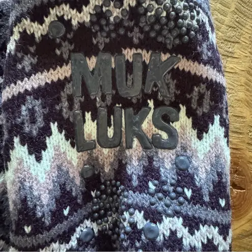 Womens Muk Luks Cabin Socks NWT Purple Mauve OSFM