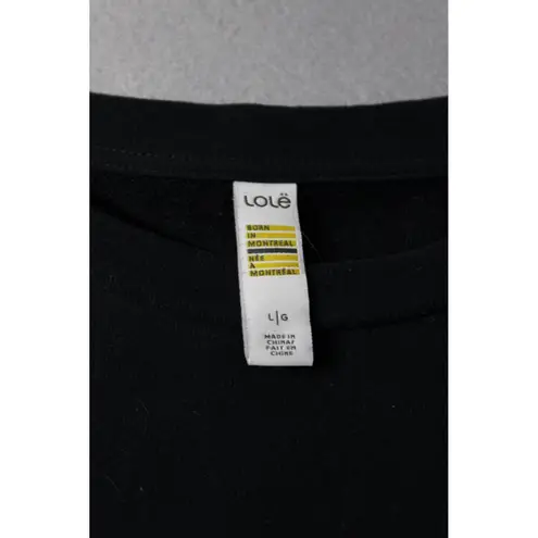 Lole Women’s Black Sika Dress Large Sweatshirt Material Zipper Detail Casual