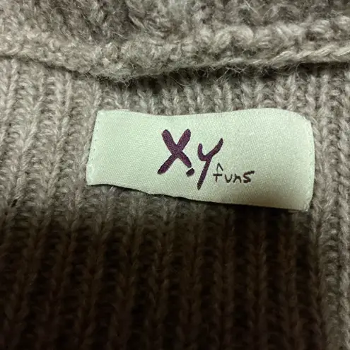 X.Y Funs earthy oversized sleeveless hooded cardigan Size L