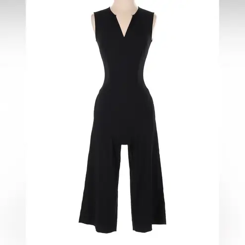 St. John  Black Split V-Neck Wide Leg Jumpsuit‎ Size 0 thumbnail 3