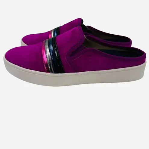Spenco St Barts Hot Pink Suede Slip On Sneakers Slides Women’s Size 8.5 B