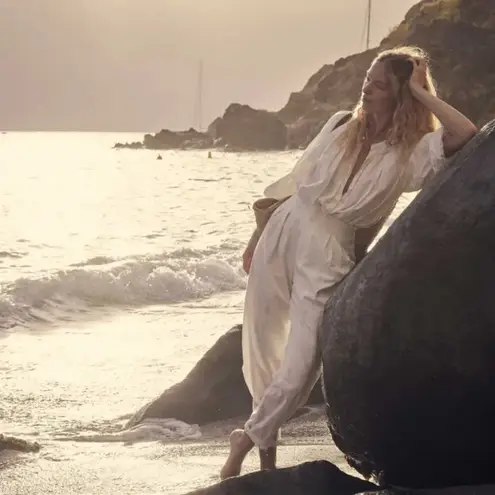 💕DOEN💕 Louvre Pant ~ High Waisted Pleated Ankle Pants Salt White 8 NWT