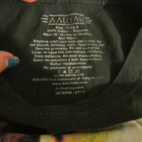 Aaliyah Long Sleeve Graphic Tee One in a Million Black T