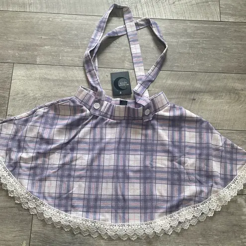 Her Universe Pink & Purple Plaid Lace Suspender Skirt