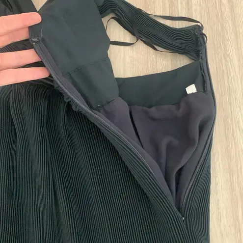 ALC Frank A.L.C. Everly Gown - Size 6 - Dark Navy Pleated Long Maxi Formal Dress