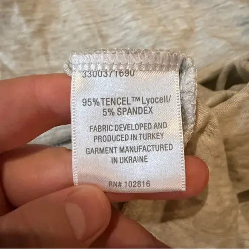 Garnet Hill Garnet Hill Drape Neck Top Women’s Size Large Gray Lightweight Casual