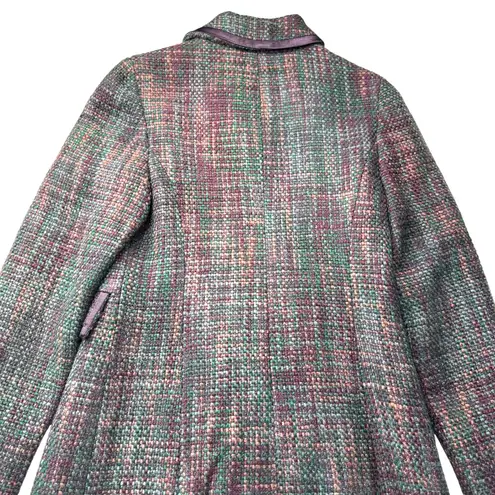 Apostrophe Blend Tweed Long Coat Gossip Girl Blair Waldorf Y2K size 2 xs Purple