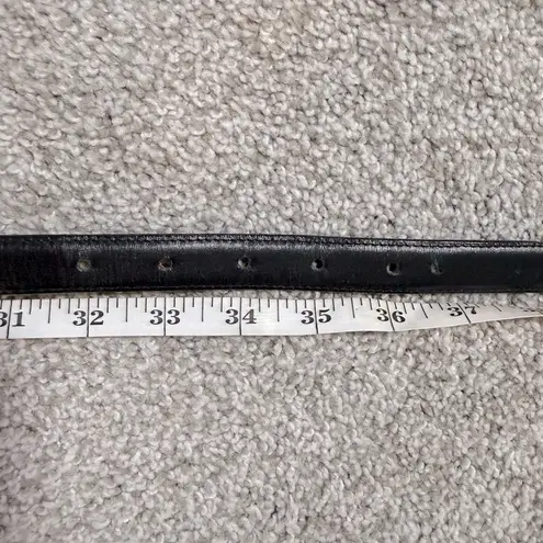 Justin Boots Justin Black Leather Belt | Silver Heart Buckle | Western Cowgirl Boho, Size 34