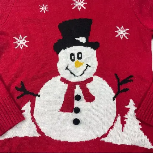 Frosty the Snowman Glitter Christmas Sweater Size L