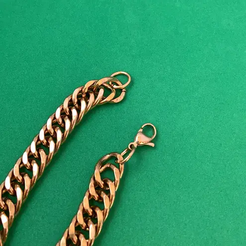 Titanium Steel Link Chain Bracelet for Men Women,Punk Hip Hop Bracelet Gold