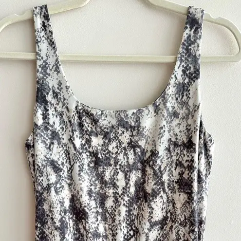 Tart Cinched Bubble Skirt Mini Dress, Alligator/Crocodile Print, Size Small