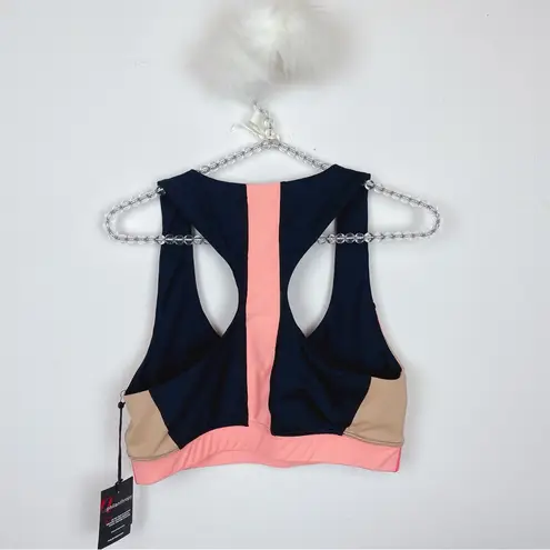 n:philanthropy Carlisle Sports Bra in Black Multi Exercising Yoga Running NWT