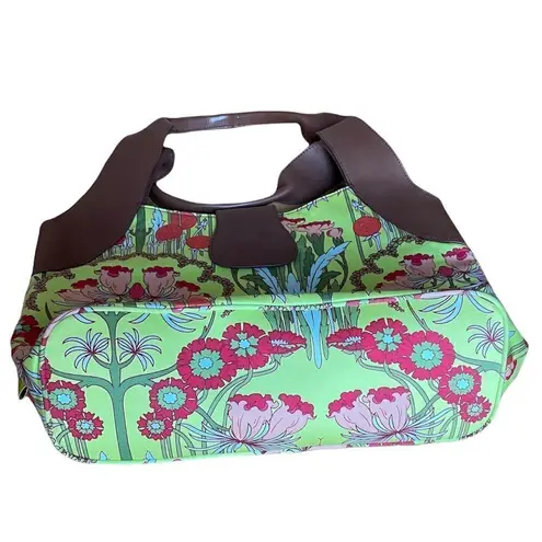 Amy Butler for Kalencom Sweet Rose Tote Organic Cotton Colorful Floral Large Green