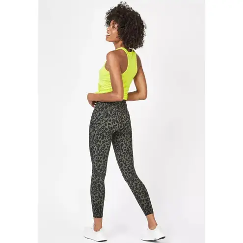 Sweaty Betty  Zero Gravity High Waisted 7/8 Running
Leggings Olive Leopard Print