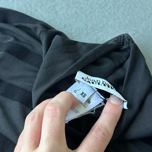 Jean Paul Gaultier Gaultier & Mariniere Drapped Mesh Bodysuit Size XS