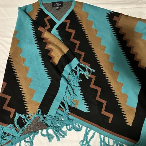 Lucchese Rare poncho lightweight Peruvian poncho Cape OS 100% Alpaca Retired
