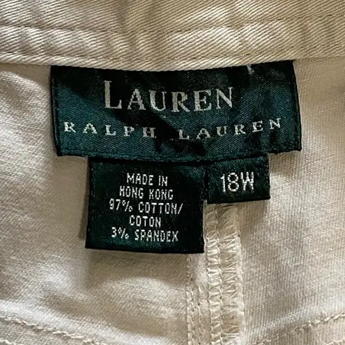 Ralph Lauren  Short Ivory Denim Cotton Casual Jean Skirt ~ Women's Plus Size 18W