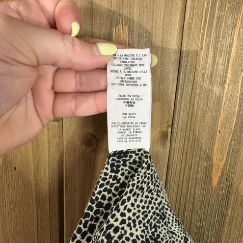 Free People  green black snakeskin corset top