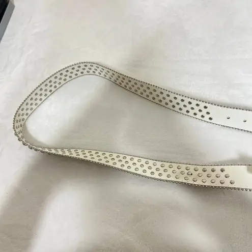 BKE Western White Glitz Rhinestone Belt XL NEW