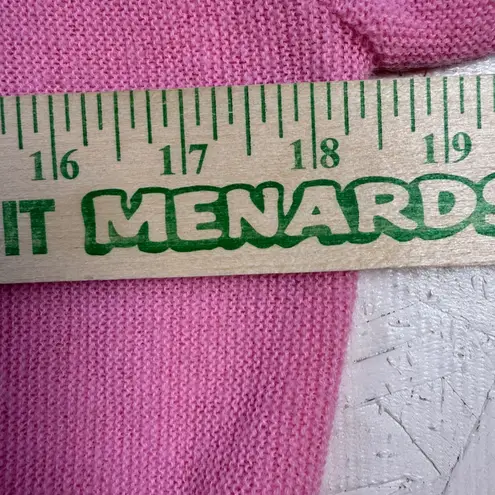 Vintage Haymaker Pink Orlon Acrylic Cardigan Sweater Embroidered Crocodile Logo Size M