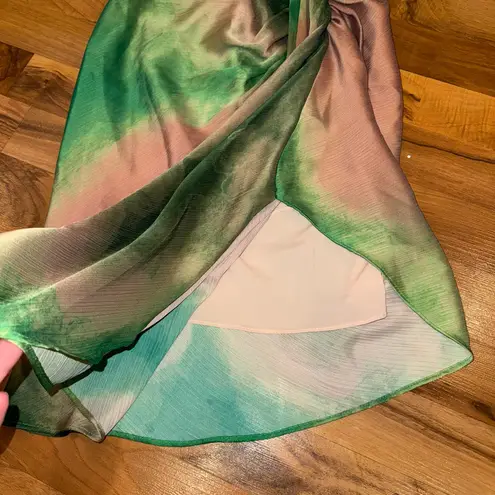 Bailey44 skirt midi size XS green and gold flowy, airy vacation!