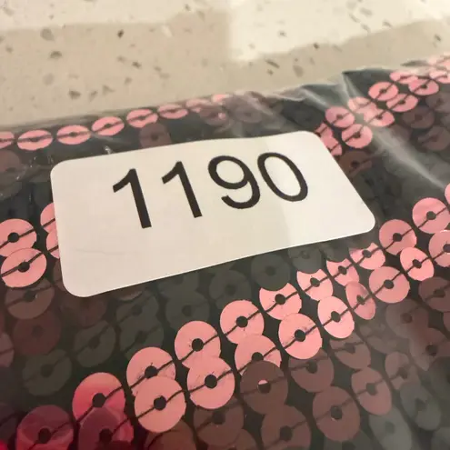 MICHAEL Michael Kors Sequin Wrap Jumpsuit Women's Medium Burgundy Evening Party Pink