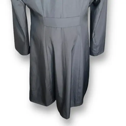 St. John Black Long Coat Removable Real Fox Fur Collar Luxe Winter Elegance 12