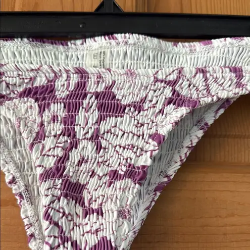 Purple and White Size Small Women's Teen Girl Swimsuit Bikini Bottom