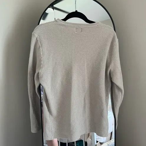 ZARA  Cream Crew Neck Sweater Lightweight Knit