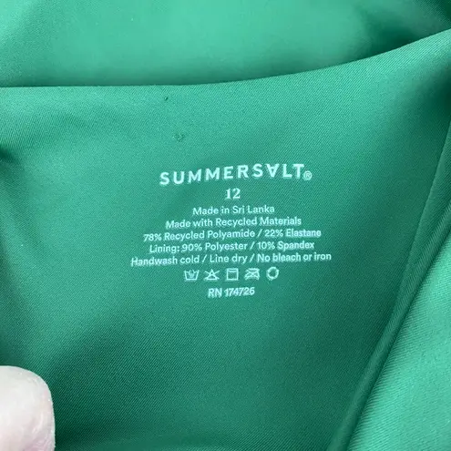 Summersalt Olive Green The Sidestroke One Piece Swimsuit Sz.12 NWT