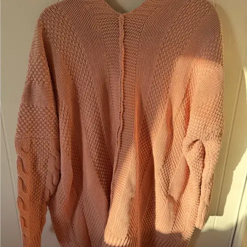 Agnes & Dora  Peach Cable Knit Cardigan
