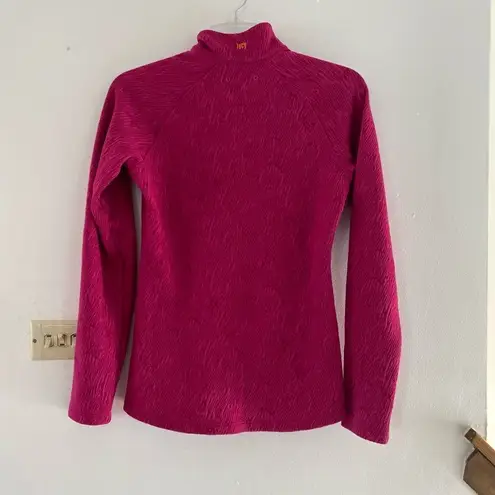 Lucy quarter zip hot pink long sleeve top size S