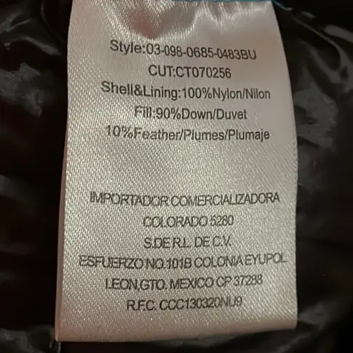 Roper Teal Blue/Green Puffer Vest Black Trim Down Feather Fill Size XS Green