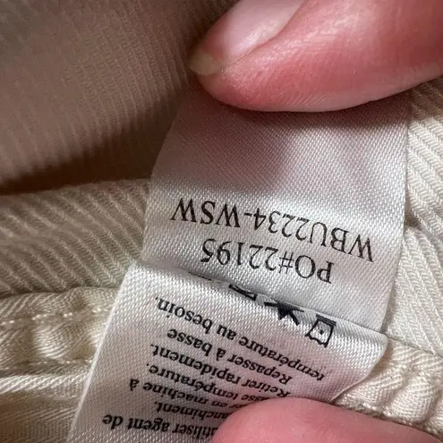 Faherty Shorts Organic Cotton Modal Linen Blend Cream Pull On Casual Womens XL White