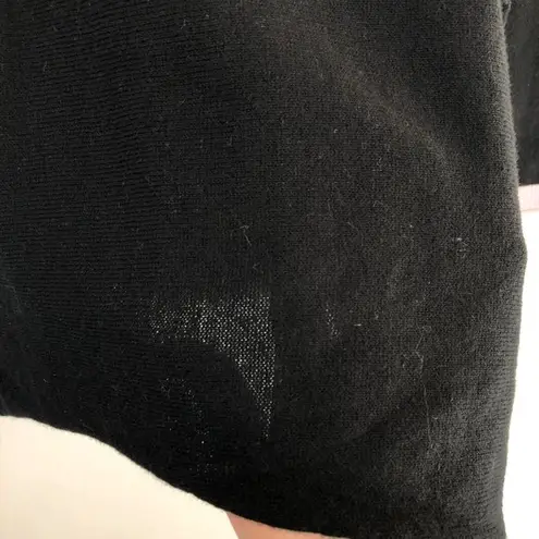 Cloth by Design New Convertible Side Slit Sweater Contrast Trim Black Purple