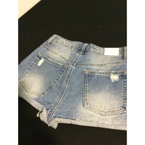 Gogo Jeans Distressed Denim Shorts Women's Size 3/26 Raw Hem Ripped